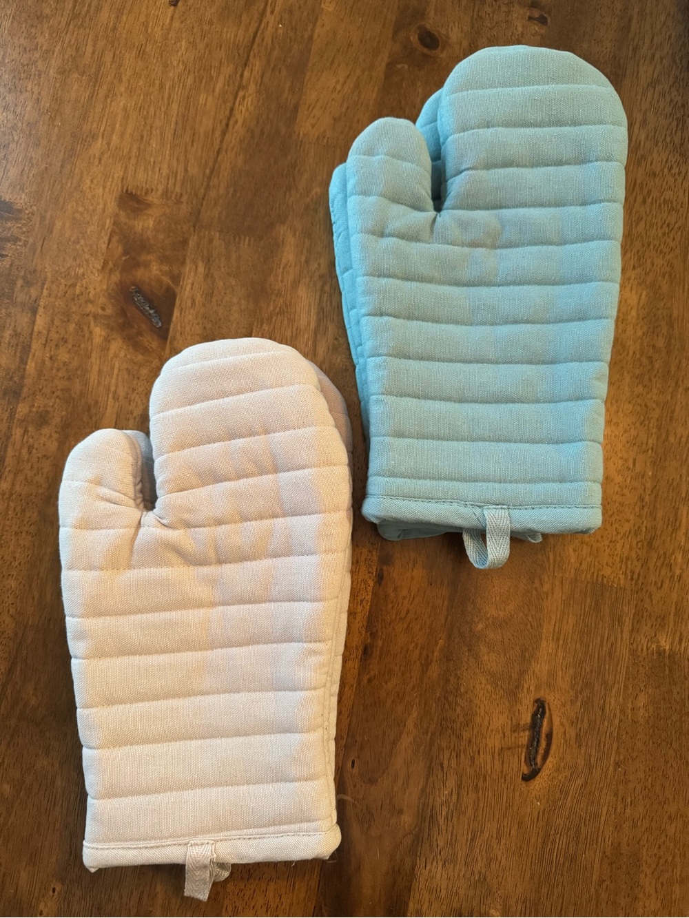 Oven Mitts- Set of 4 Teal & Gray